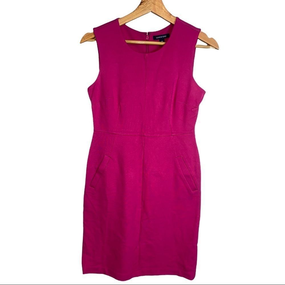 Lands' End Women's Pink Sleeveless Dress